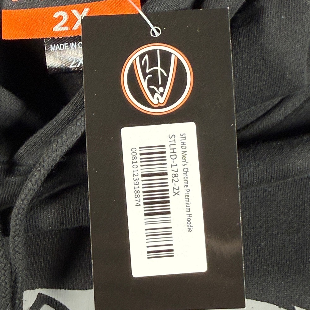 STLHD Men's Chrome Premium Hoodie 2X Black NWT - Picture 6 of 10